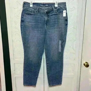 Old Navy High-Rise Straight Leg Jeans Medium Wash Size 16
